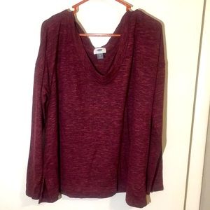 Women’s XL Long-Sleeved Maroon/Burgundy Top